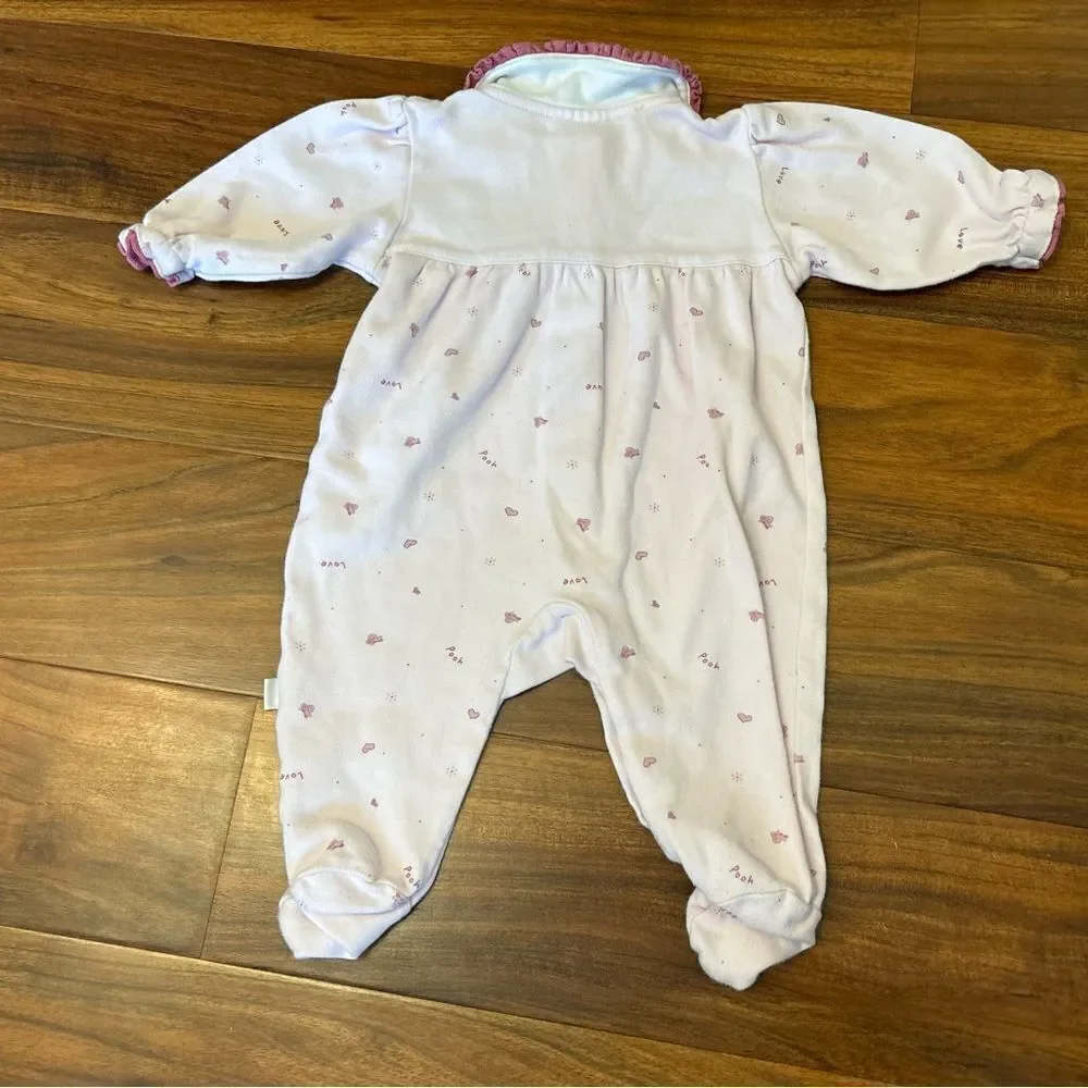 Winnie the Pooh Disney Classic Pooh light pink footed jumpsuit pajamas